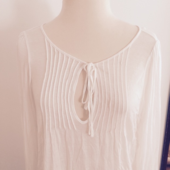 Soft joie white long sleeve knit blouse shirt - Picture 2 of 7