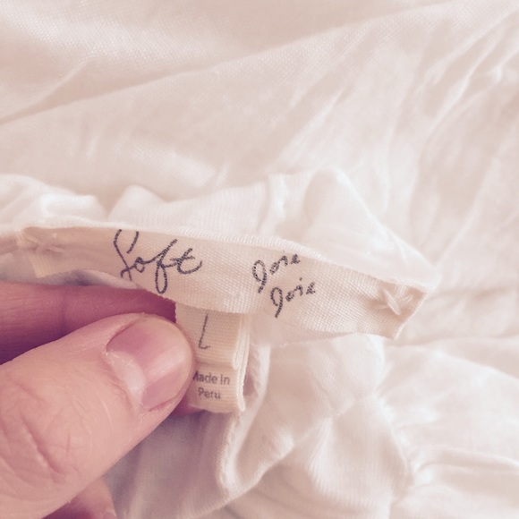 Soft joie white long sleeve knit blouse shirt - Picture 7 of 7