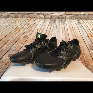 MEN'S SOCCER CLEATS X 15.4, BLACK, SIZE 9.5