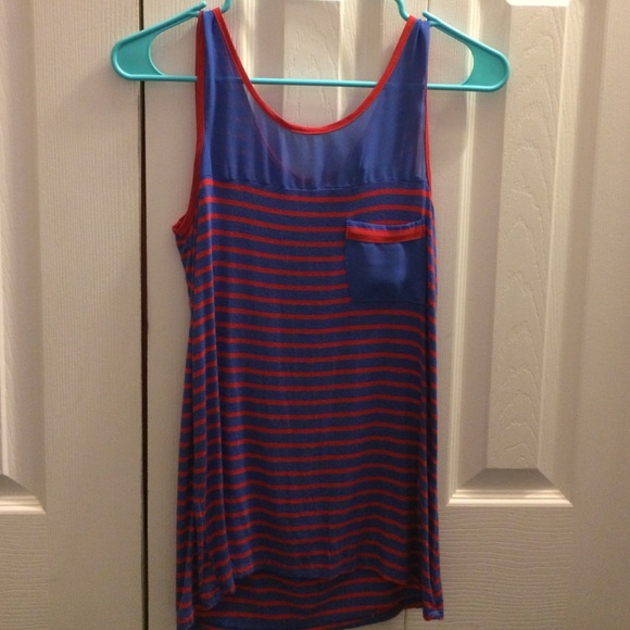 Rue21 red and blue tank top
