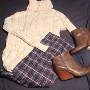 Free People Plaid Wool Pants size 8