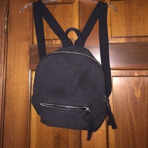 Black mini backpack