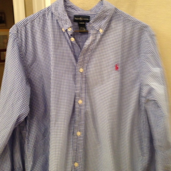 Boys XL Ralph Lauren button down gingham shirt