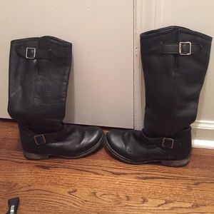 Steve Madden black moto boots