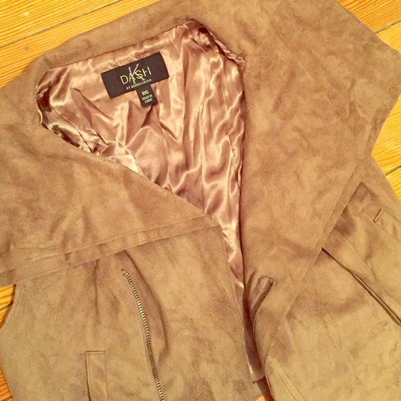 Kardashian Asymmetrical Suede Cropped Vest