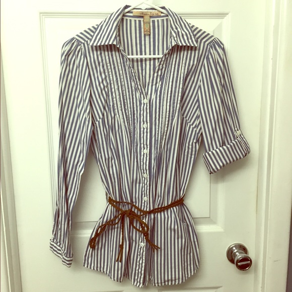 :american rag: striped button down