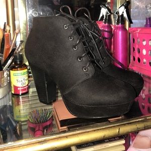 Black Platform Booties