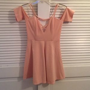 fit and flare off the shoulder dress