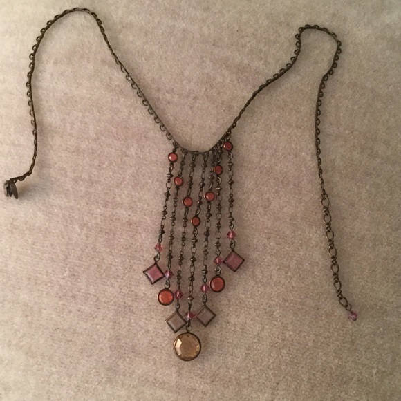 Pink-toned Crystal Necklace