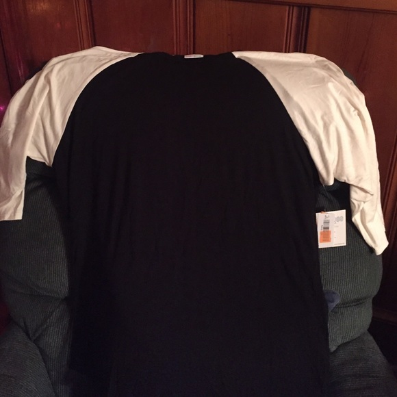 LuLaRoe Randy 3x shirt black and white NWT