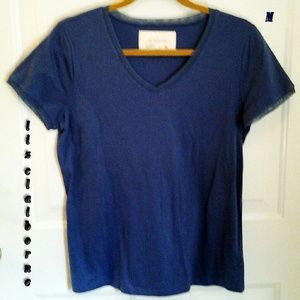 LA$T chance! 💛Pretty blue v-neck SS tee💛