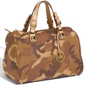 MK Small Brown Camo Bag