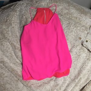 Express Tops - Neon pink/ coral reversible blouse tank -new Express Tops - Neon pink/ coral reversible blouse tank -new