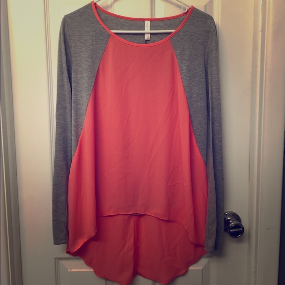 :xhilaration: mixed material blouse