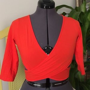 Open back crop top