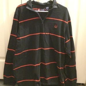 Long sleeve, quarter zip, men's polo