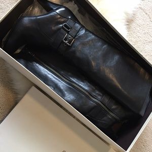 Coach black tall boots