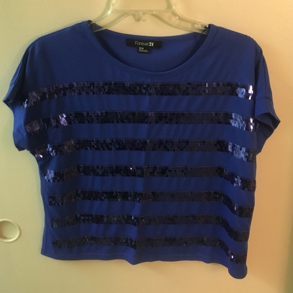 Blue shimmery shirt