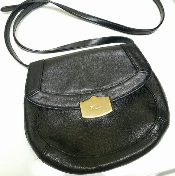 Lauren Ralph Lauren Handbags - Lauren Ralph Lauren Black Leather Cross Body Purse
