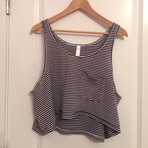 American Apparel Striped Crop Top