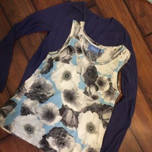 Vera Wang tank WITH coordinated NY&Co sweater