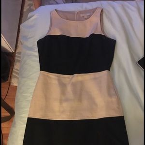 Banana republic tan & black sleeveless dress