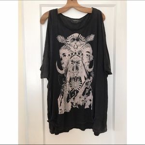 All Saints Cold Shoulder Tee All Saints Cold Shoulder Tee