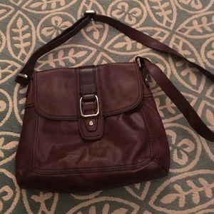 Fossil leather shoulder bag