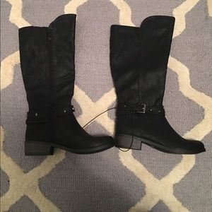 Black tall boots