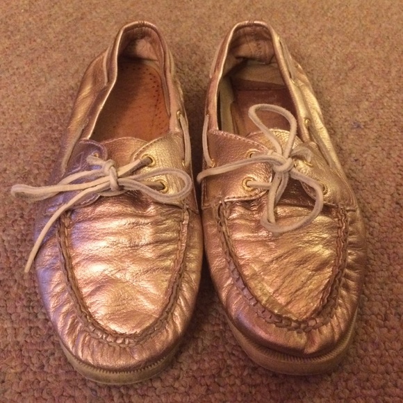 Sperry Top-Siders rose gold boat shoes