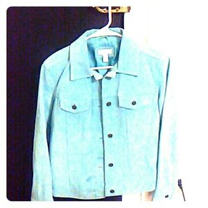 Cute denim look suede jacket