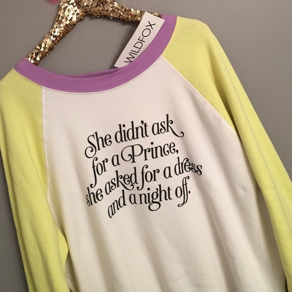 ❣SOLD❣•Wildfox• Didn't Ask For a Prince Sweater - Picture 3 of 4