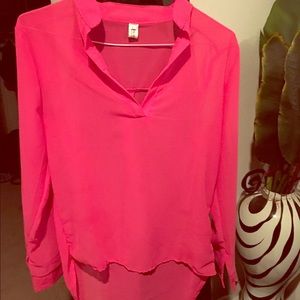 ‼️LAST CHANCE‼️ Hot Pink chiffon top💗