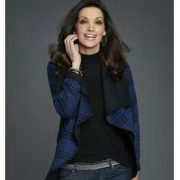 Cobalt blue/ Black plaid jacket