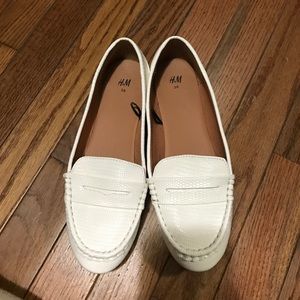 H&M white loafers