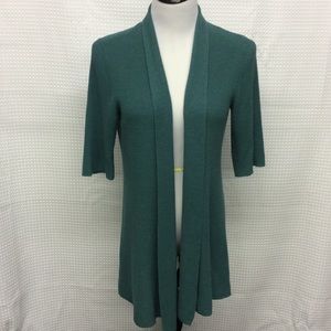 EILEEN FISHER Jade Green Sweater/Jacket Sz Medium