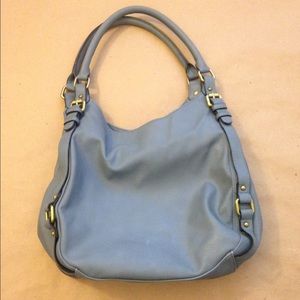 Bluish grey hobo bag