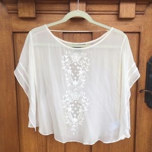 Anthropologie Sheer Flowy Top