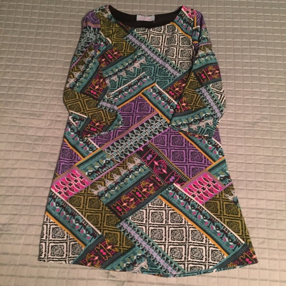 3/$25 Pattern Shift Dress - Picture 2 of 4