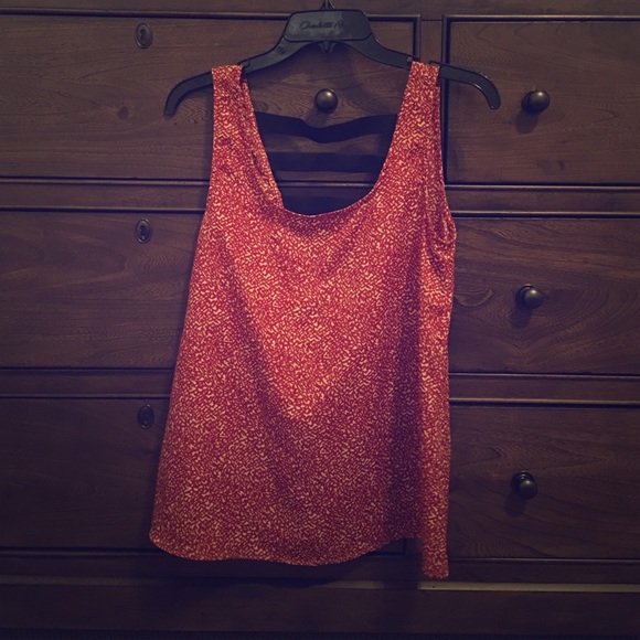 Rust flowy tank top