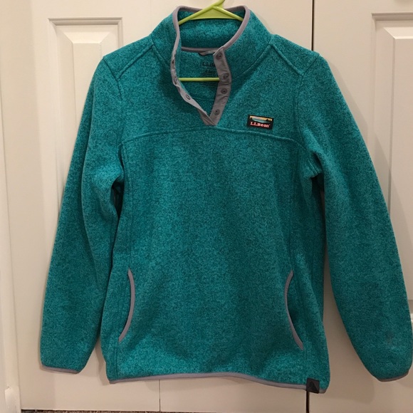 ll bean sweater fleece pullover hoodie
