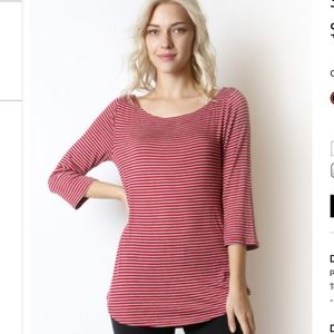 NWOT 3/4 sleeve pinstripe top