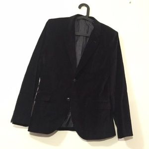 Armani exchange men's black velvet blazer