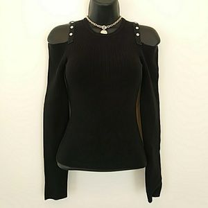 bebe Black Rib Sweater