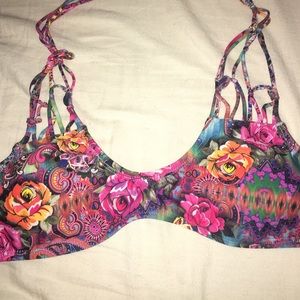 Floral bikini top