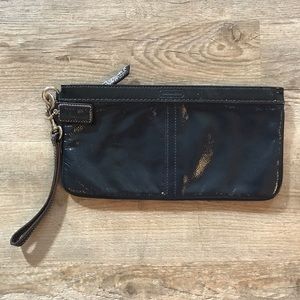 Navy Blue Coach Wristlet