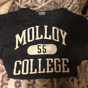 NWOT oversized Molloy College shirt
