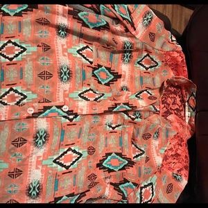 Long sleeve multi color shirt