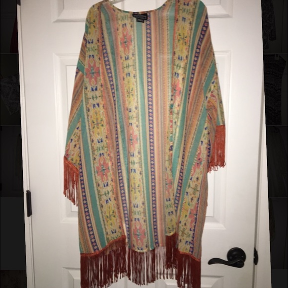 Multi colored kimono