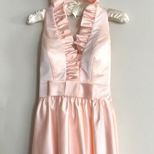 Alfred Sung Ruffle Neck A-line Dress